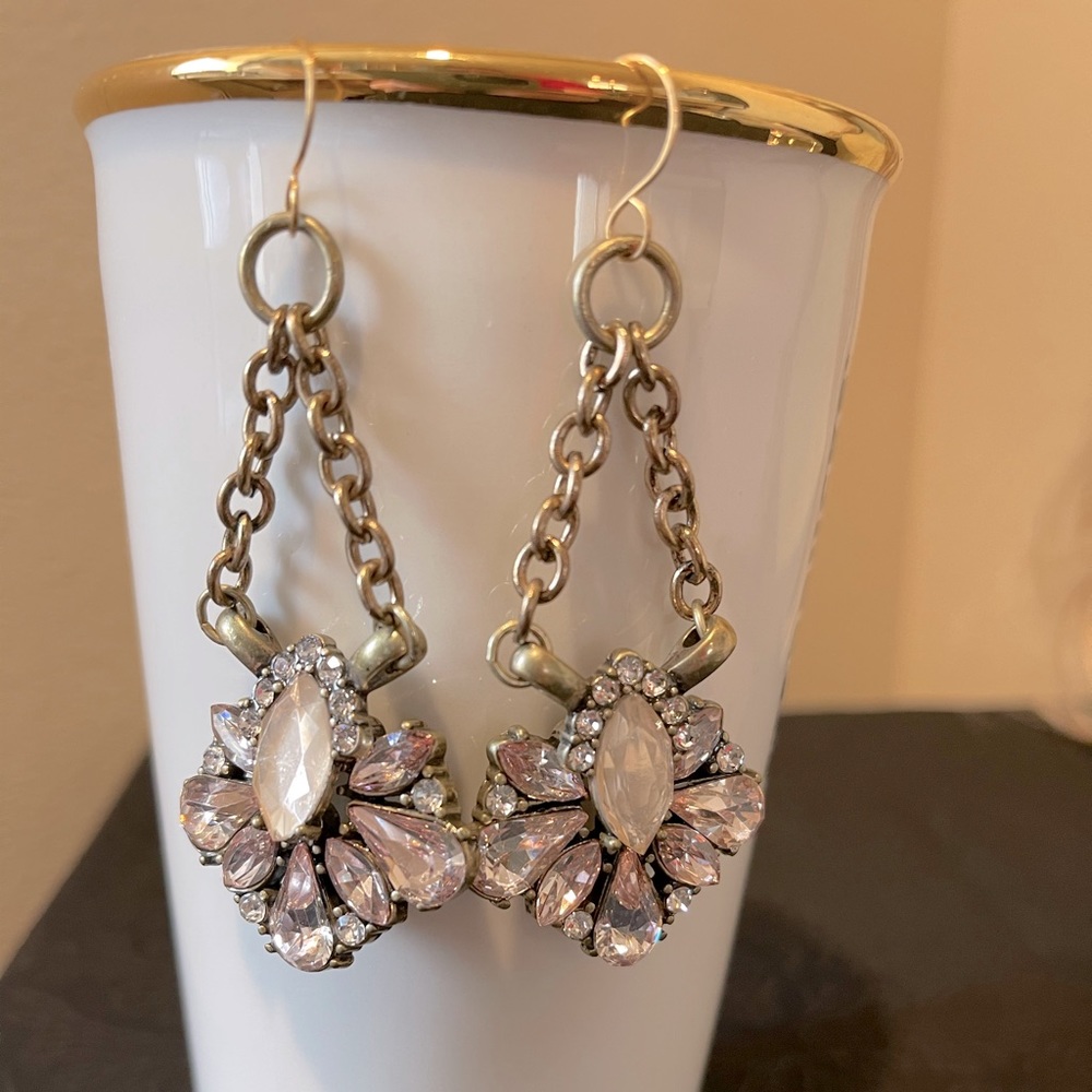 Brass Large Dangle Earrings
